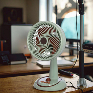 Eco-Friendly Rechargeable Battery-Powered Plastic Ventilation Fans for Outdoor Car Use-Portable Desktop/<b>Table</b> <b>Adjustable</b> Battery - Product Image 2