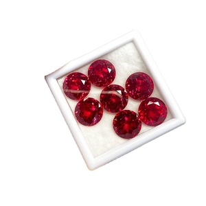 Rubis de laboratoire rond, pierre précieuse lâche, cultivé par procédé <span class=keywords><strong>Verneuil</strong></span>, poli, pierre principale pour bagues et montures de bijoux - Product Image 3