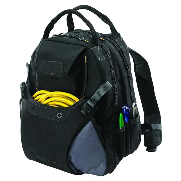 Bolsa de herramientas de trabajo pesado, mochila de almacenamiento de herramientas de gran capacidad para electricista