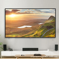 Téléviseur intelligent WiFi 4K LED personnalisé 32 pouces noir grand écran 60Hz pour le commerce extérieur, vente en gros, avec fonction de mise en miroir d'écran