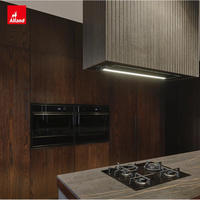 Alland - Armoire de cuisine en bois massif de noyer noir 100% personnalisée, espace raffiné et chaleureux, parfaitement équilibré entre luxe et confort