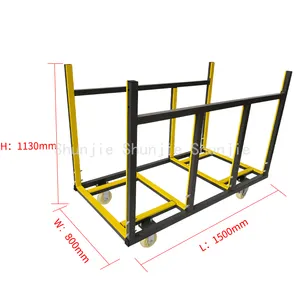 Carrello di trasporto di profilo di alluminio del tubo del tubo del tubo dello scaffale di stoccaggio 500 KG di carico all'ingrosso della fabbrica