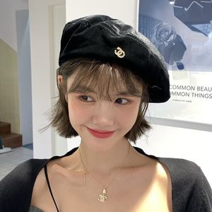Femmes automne et hiver ré<span class=keywords><strong>seau</strong></span> rouge avec le même chapeau de <span class=keywords><strong>peintre</strong></span> commerce extérieur live spot petit vent parfumé velours béret - Product Image 2