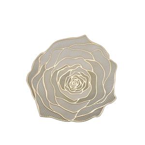 2024 nouveau napperons en PVC pivoine écologique multicolore creux tampon à chaud conception isolation thermique personnalisable Table de cuisine maison - Product Image 1