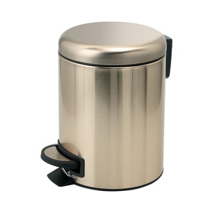 <span class=keywords><strong>Cestino</strong></span> per rifiuti in <span class=keywords><strong>metallo</strong></span> con cassonetto a pedale rotondo da 3 litri Mini <span class=keywords><strong>cestino</strong></span> per rifiuti con finitura opaca in acciaio inossidabile - Product Image 4