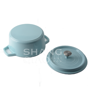 Batterie de cuisine en fonte pour four hollandais <span class=keywords><strong>Mni</strong></span> vente en gros Casserole en fonte émaillée - Product Image 4