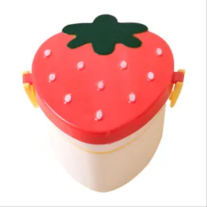 Strawberry Lunch Box, supply cartoon lunch box children's lunch box bento lunch box crisper, lunch box daily necessities