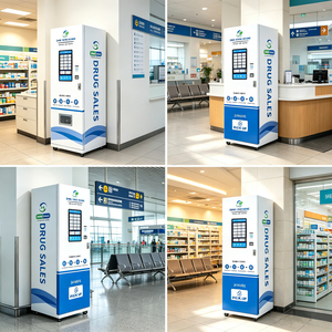 Máquina expendedora médica inteligente con pantalla táctil de 21.5 pulgadas, 107 canales, servicio de autoservicio las 24 horas, quiosco de medicamentos para servicios comunitarios. - Product Image 5
