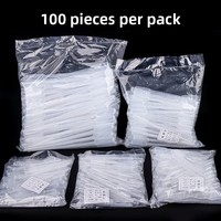 Pipettes compte-gouttes jetables en plastique pour expériences chimiques étudiantes, consommables de laboratoire, aides pédagogiques transparentes, lot de 100
