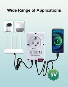 12V 2A 8000mAh LiFePO4 <span class=keywords><strong>Mini</strong></span> UPS DC uninterruptible cung cấp điện cho mạng, router, modem & IOT thiết bị chúng tôi/UK/EU cắm - Product Image 6