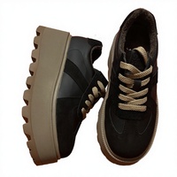Chaussures de course pour femmes Dexun, automne, rehaussantes, à semelle épaisse, à lacets, décontractées, tendance étudiante, semelle intérieure en PU haute qualité