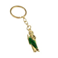 Porte-clés religieux plaqué or Saint Jude simple pour femme, chrétien catholique, usage quotidien