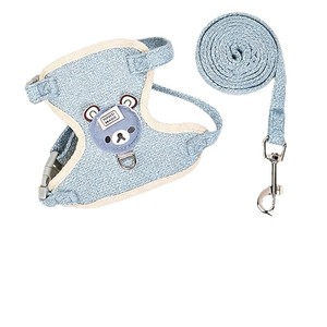 Dog leash vest style Teddy Bichon Frise small dog chest harness cat and rabbit walking <b>rope</b> <b>chain</b> pet supplies straight - Product Image 2