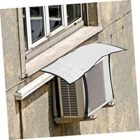 Housse de climatiseur argentée, protection solaire, facile à installer, unités extérieures, bloque les rayons du soleil, réduit la pression