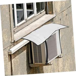 Housse de <span class=keywords><strong>climatiseur</strong></span> argentée, protection solaire, facile à installer, unités extérieures, bloque les rayons du soleil, réduit la pression - Product Image 5
