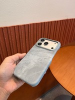 Coque de téléphone antichoc durable aspect denim pour iPhone 17 Pro Max avec anneau magnétique intégré, légère et semi-enveloppante