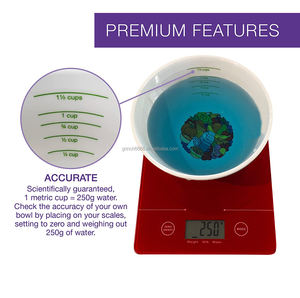 Bol de contrôle des portions en porcelaine, ensemble pour la perte de poids, le diabète et des régimes alimentaires plus sains, outil éducatif et visuel - Product Image 3