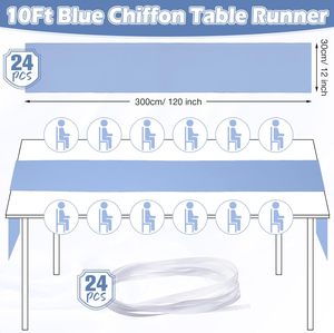 Chemin De <span class=keywords><strong>Table</strong></span> Mariageパープルタブテーブルランナーランナーラグジュアリープレーンカラーワイドブラッシュピンクシフォンテーブルランナー結婚式用 - Product Image 4