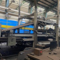 Ligne de production de stratification professionnelle d'occasion en mélamine, machine à stratifier le placage pour le revêtement des panneaux MDF et PB