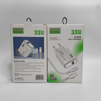 Charger Dinding 2IN1 QC3.0 Colokan US EU Satu Port USB Dengan Kabel Micro Type C untuk Ponsel (Laris Terjual)