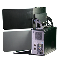 Six écrans moniteurs Portable robuste industriel Mobile ordinateur portable graphique PC poste de travail avec Max 2 cartes graphiques doubles