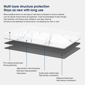 Sang Trọng Ý Đá Cẩm Thạch Nhìn Đá Nhân Tạo 1600x2800mm12mm Đánh Bóng Với Cuốn Sách Phù Hợp Cho Ngoài Trời Phòng Ăn Phòng Khách Sân Vườn Hội Trường - Product Image 6