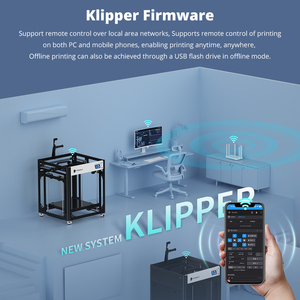 2025 Large 3D <b>Printer</b> 500*500*500mm Auto-Leveling Fast Printing Speed Full Enclosure Used New Klipper-for Industrial <b>Plastic</b> 3D - Product Image 3