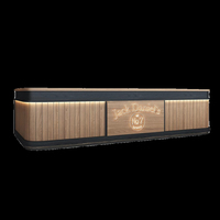 Nouveau comptoir de bar design pour comptoir de caisse de restaurant de boîte de nuit avec comptoir de réception de gymnase de casier à vin
