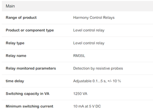 Distributors Harmony, 5A Modular <b>Level</b> Control Relay, RM35LM33MW Relay - Product Image 4