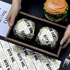 Papel de Aluminio para Hamburguesas, Envoltorio de Alimentos de Grado Alimenticio, Resistente a la Grasa, Envoltorio para Llevar, Conservación del Calor para Comida Rápida - Product Image 4