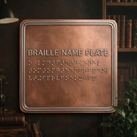 Plaque tactile en braille personnalisée conforme ADA, en acier inoxydable, étanche, pour hôtel, toilettes, accès handicapés, signalisation murale