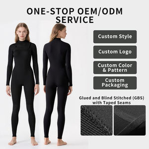 여성용 맞춤 4/3mm 네오프렌 서핑 웨트슈트 긴팔 체스트 집 여성용 경량 퍼포먼스 수영 다이빙 슈트 - Product Image 4