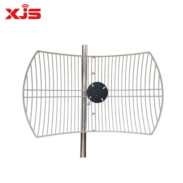 4G LTE 5G grid antenna parabolic 1700-2700MHz 2*24dBi grid feed horn antenna for huawei