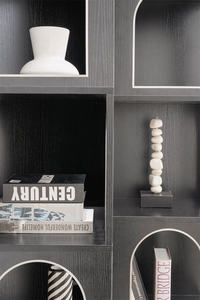 ขายส่งห้องนั่งเล่นชั้นวางหนังสือออกแบบชั้นวางหนังสือห้องสมุดไม้สําหรับตู้ที่มีบันไดตู้หนังสือที่เป็นของแข็ง - Product Image 6