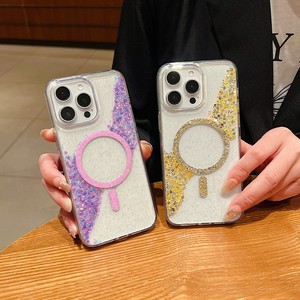 Funda Magnética Transparente con Purpurina de Lujo para <span class=keywords><strong>iPhone</strong></span> 17 16 15 14 13 <span class=keywords><strong>112</strong></span> - Product Image 1
