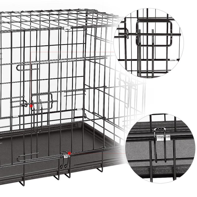 Pet Large Breathable Folding Metal Dog Crate Stainless Steel