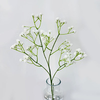 Fleurs artificielles en caoutchouc souple effet toucher réel, type Gypsophile, pour centre de table de mariage, arrangement floral, fausse fleur