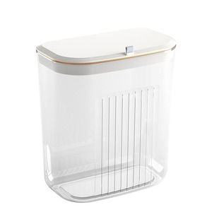 Wall Mounted Trash Can With Lid Rectangular Plastic Household Indoor Use For <b>Bathroom</b> Bedroom Dirty Clothes Storage <b>Basket</b> - Product Image 3