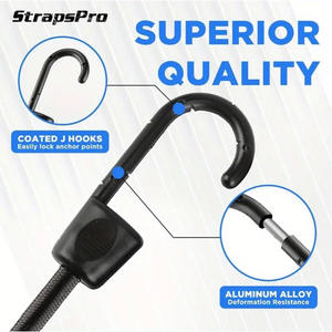 Wantu – corde élastique robuste en nylon de 8mm, avec crochets à double extrémité, pour moto, vélo, emballage de marchandises, usage domestique, 12 pièces - Product Image 4