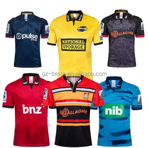 Custom Welsh Fiji Australië Ierland Zuid-Afrika Frankrijk Scotland Rugby Jersey Nieuw-Zeeland Tonga Engeland Voetbal Rugby Shirt