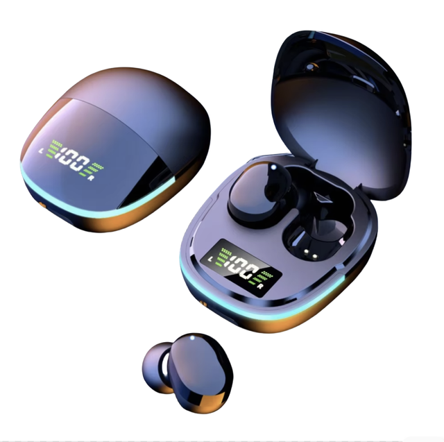 HIFI Stereo Audionic Wireless Earbuds Handsfree Sleep Gaming Earbuds with Digital Display ANC 3-5 Hours Playtime TWS