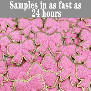 Usine en gros divers modèles design <span class=keywords><strong>rose</strong></span> série château arc chenille patchs - Product Image 3