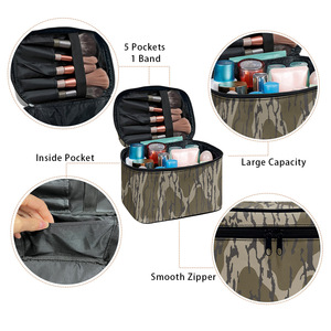 Sac de toilette personnalisé avec logo, trousse de maquillage avec fermeture éclair, grande capacité pour femmes, sac de voyage avec poignée, organiseur de rangement pour articles de toilette - Product Image 6