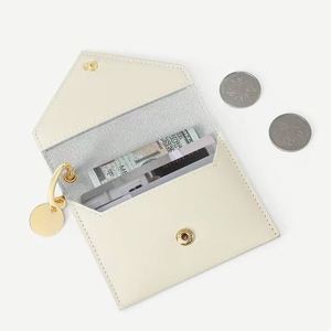 Stylish PU Leather <b>Card</b> <b>Wallet</b> Personalized Slim Coin Purse Short Lightweight Portable Button Closure Unisex - Product Image 2