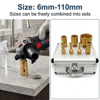 Forets diamantés brasés sous vide haute performance avec tige M14 / 5/8 "-11 pour meuleuse d'angle, découpe de trous de robinet sur comptoirs en quartz
