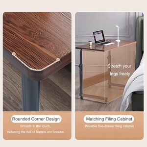 Adjustable Wooden Top Metal Frame Laptop Modern <b>Computer</b> <b>Desk</b> Movable Laptop Table <b>Computer</b> <b>Desk</b> - Product Image 4