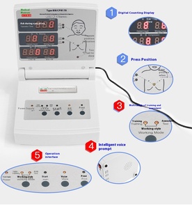 Controlador de maniquí CPR para niños, maniquí de compresión cardíaca pediátrica para <span class=keywords><strong>Hospital</strong></span>, escuela, entrenamiento de emergencia, ciencia médica - Product Image 4