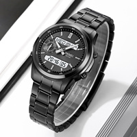 Reloj Digital SKMEI 2284 de Lujo para Hombre, Clásico y Moderno, Resistente al Agua 3ATM, Luminoso, con Alarma, Cronógrafo y Correa de Acero Inoxidable