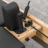 Plataforma de Madera Maciza de Roble Premium para Pilates Reformer, Barra Ajustable para Pies, Deslizamiento Suave, Equipo para Estudio de Yoga 2026