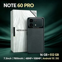 Nuevo Diseño Note 60 Pro 6.8" 144Hz AMOLED 6800mAh 90W Carga Rápida 5G Versión Global Teléfono Inteligente con Cámara y Video